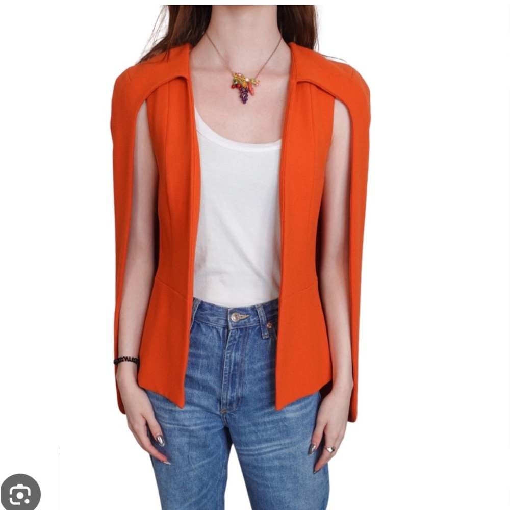 Alexis cape jacket (size M, orange)